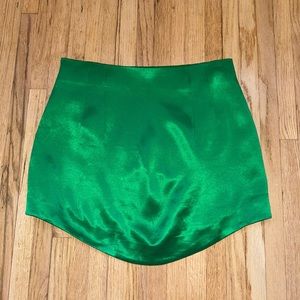 Zara Emerald Green Silky Mini Skirt